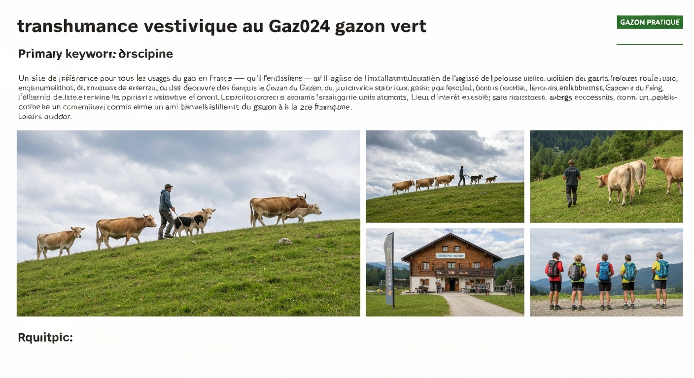 Transhumance Vosges 2024 : guide pratique Gazon Vert et entretien