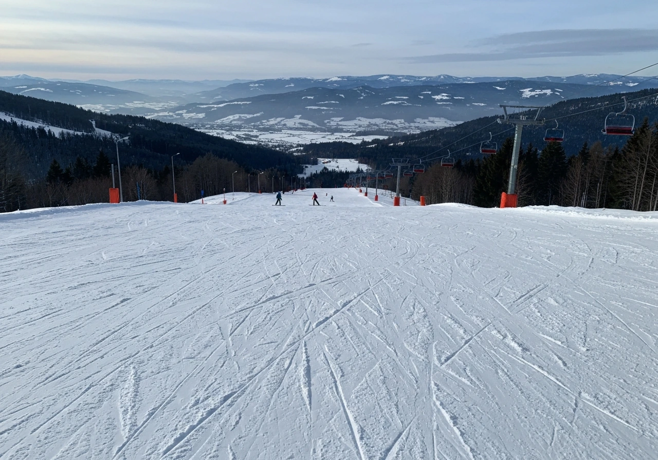 rouge gazon station de ski